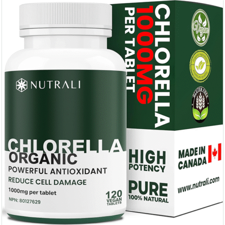 1000mg HIGHEST POTENCY Organic Chlorella powder per capsule