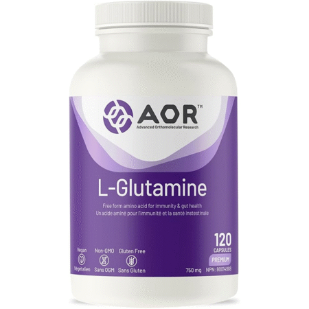 AOR L-Glutamine 750mg, 120 Capsules