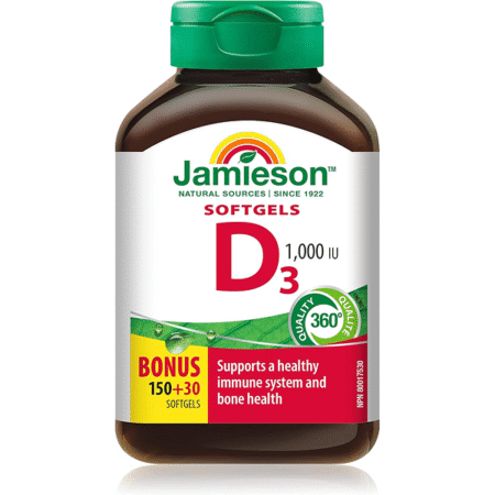 Jamieson Vitamin D3 1,000 IU Softgels