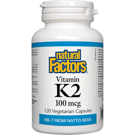 Natural Factors Vitamin K2 100 mcg 120 Vegetarian Capsules